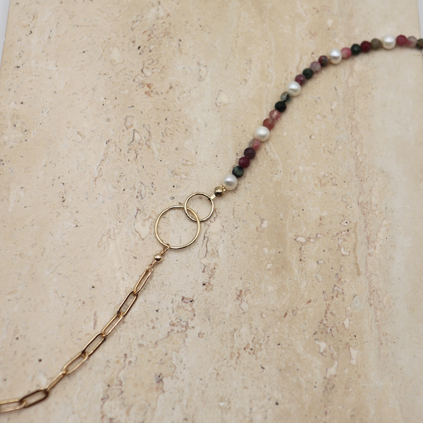 Tourmaline and Pearl Chain