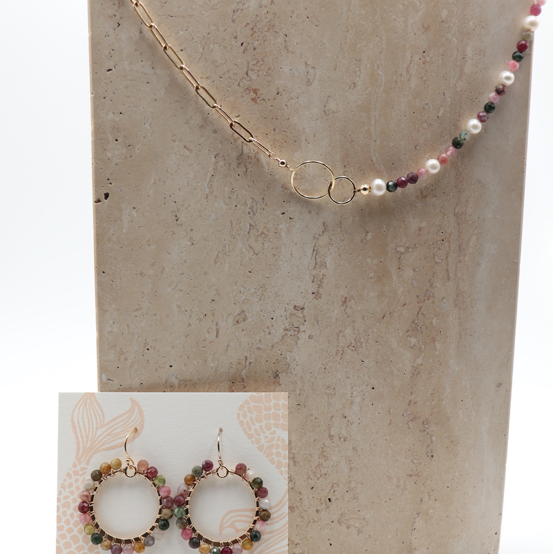 Tourmaline and Pearl Chain