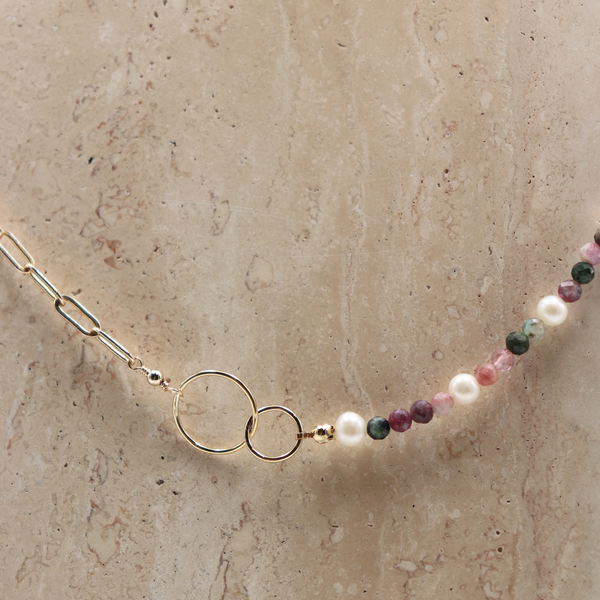 Tourmaline and Pearl Chain