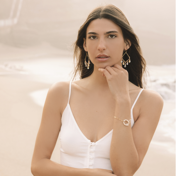Iridescent Chandelier Earrings