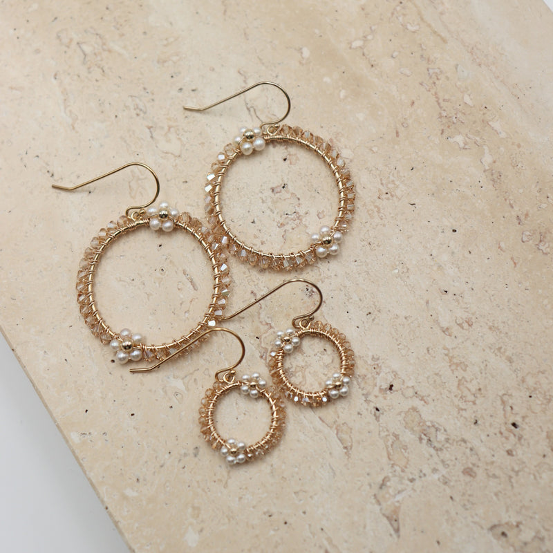 Golden Blossom Hoops