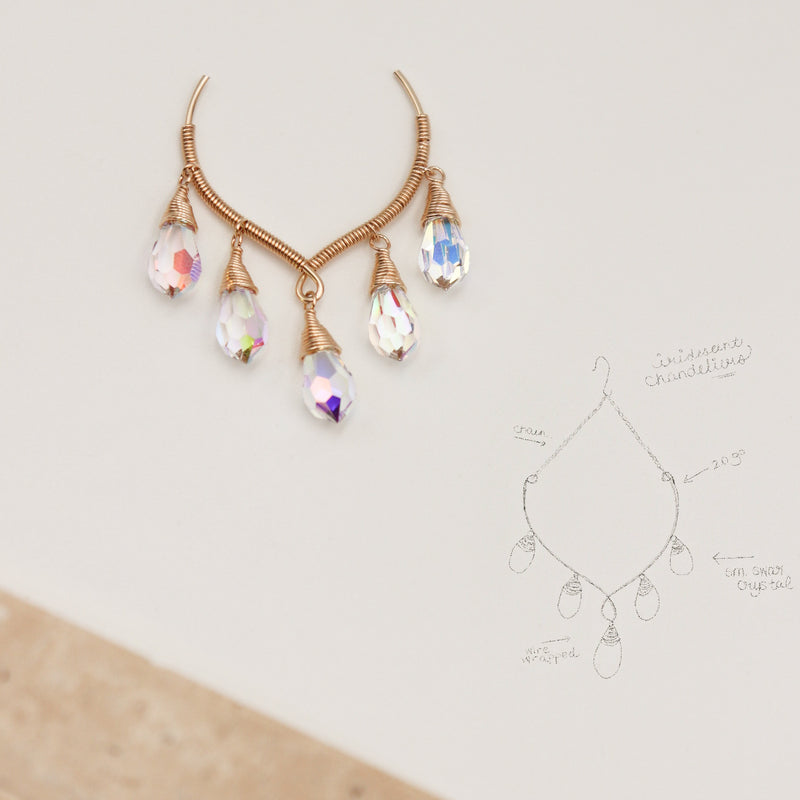 Iridescent Chandelier Earrings