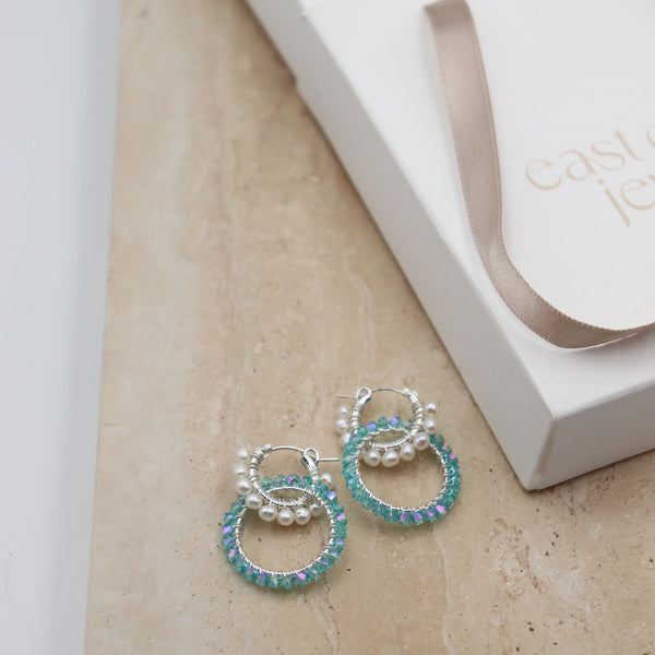 Silver Charming Hoops