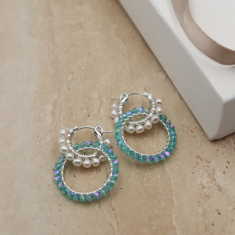 Silver Charming Hoops