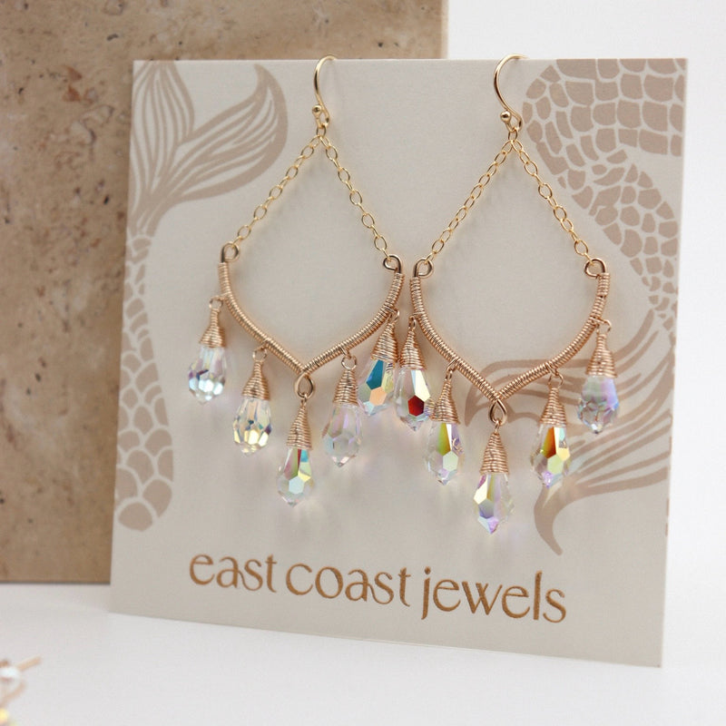 Iridescent Chandelier Earrings