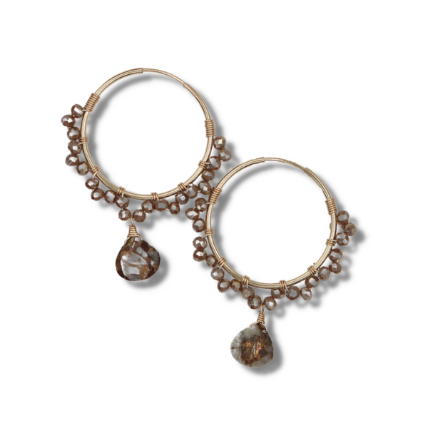 Sunkissed Copper Hoops