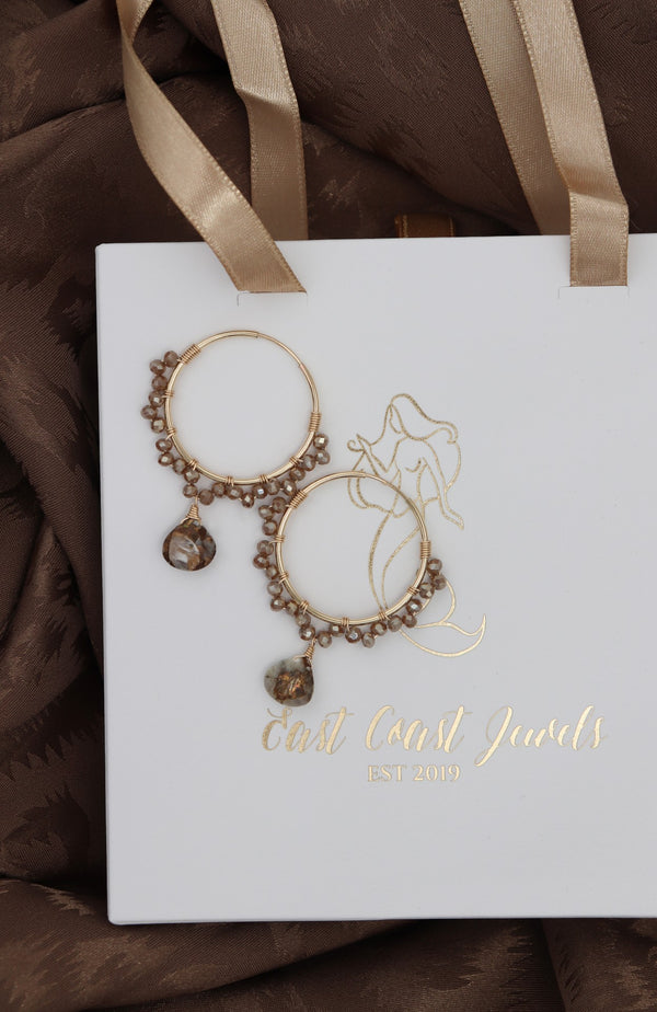 Sunkissed Copper Hoops